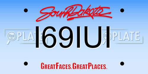 I69IUI South Dakota License Plate