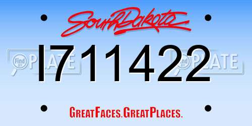 I711422 South Dakota License Plate