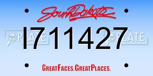 I711427 South Dakota License Plate