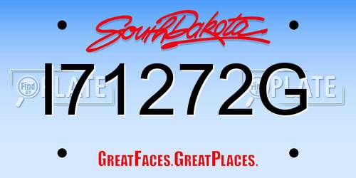 I71272G South Dakota License Plate