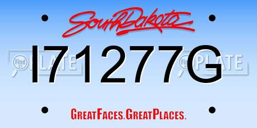 I71277G South Dakota License Plate