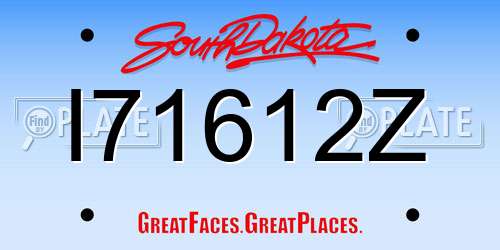 I71612Z South Dakota License Plate