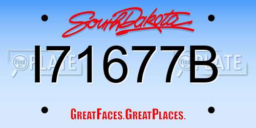 I71677B South Dakota License Plate