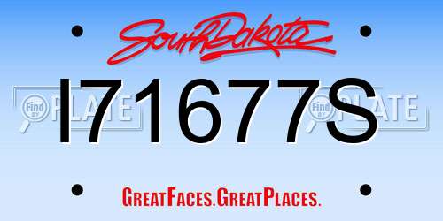 I71677S South Dakota License Plate
