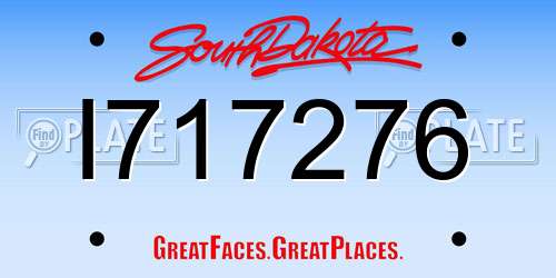 I717276 South Dakota License Plate