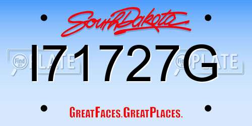 I71727G South Dakota License Plate
