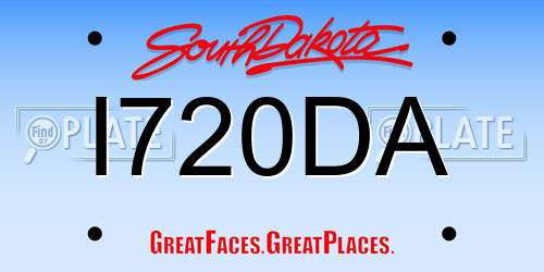 I720DA South Dakota License Plate