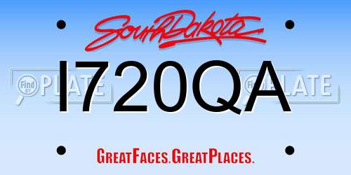 I720QA South Dakota License Plate