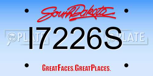 I7226S South Dakota License Plate