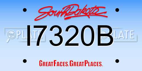 I7320B South Dakota License Plate