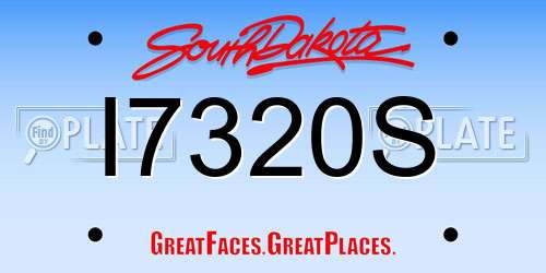 I7320S South Dakota License Plate