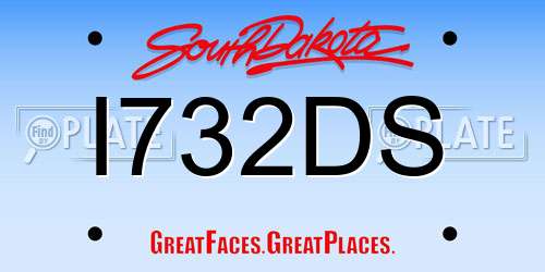 I732DS South Dakota License Plate