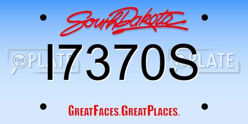 I7370S South Dakota License Plate