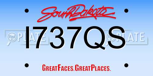I737QS South Dakota License Plate