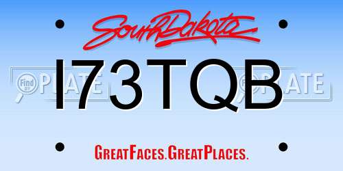 I73TQB South Dakota License Plate