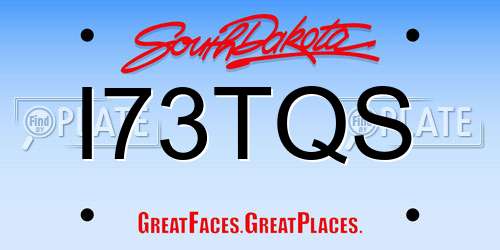 I73TQS South Dakota License Plate