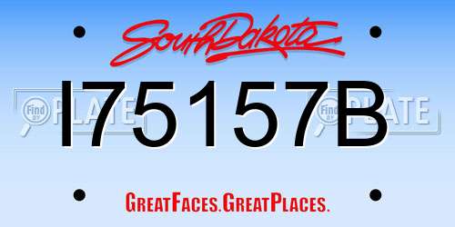 I75157B South Dakota License Plate
