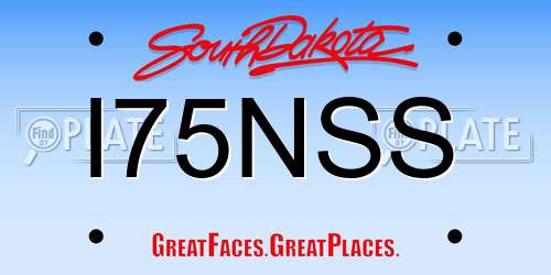 I75NSS South Dakota License Plate