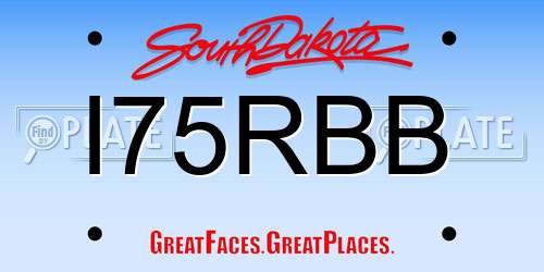 I75RBB South Dakota License Plate