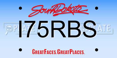 I75RBS South Dakota License Plate