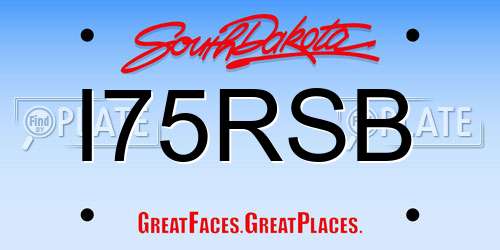 I75RSB South Dakota License Plate