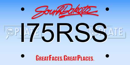 I75RSS South Dakota License Plate