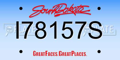 I78157S South Dakota License Plate