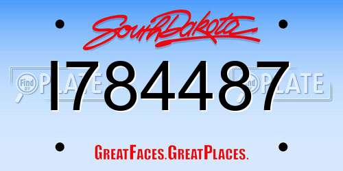 I784487 South Dakota License Plate