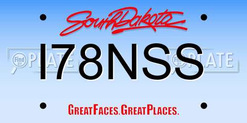 I78NSS South Dakota License Plate