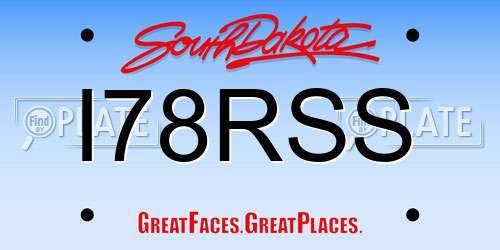 I78RSS South Dakota License Plate