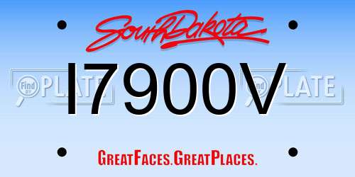 I7900V South Dakota License Plate