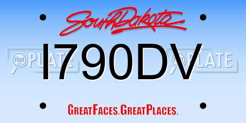 I790DV South Dakota License Plate