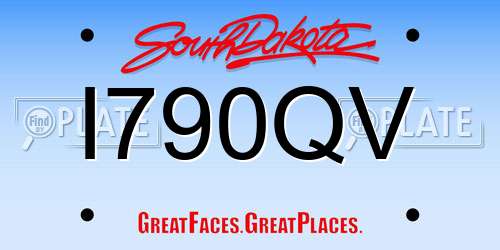 I790QV South Dakota License Plate