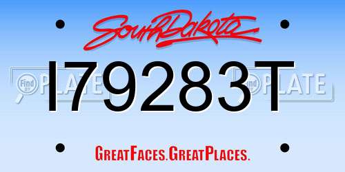 I79283T South Dakota License Plate