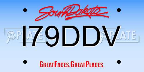 I79DDV South Dakota License Plate