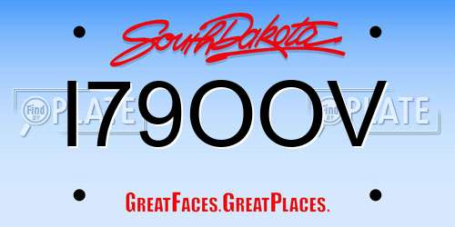 I79OOV South Dakota License Plate