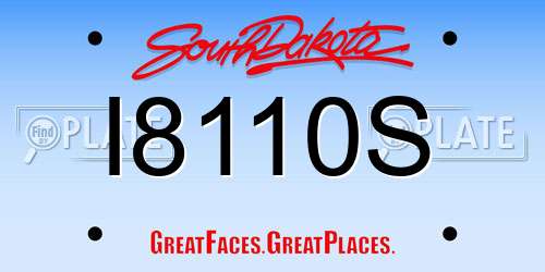 I8110S South Dakota License Plate