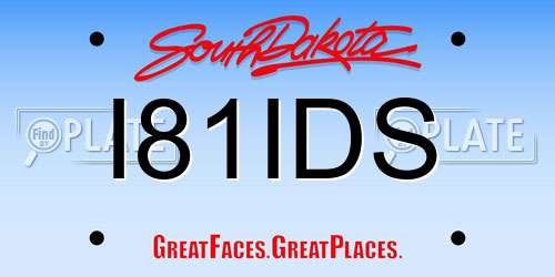 I81IDS South Dakota License Plate
