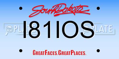 I81IOS South Dakota License Plate