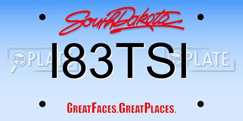 I83TSI South Dakota License Plate