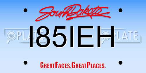I85IEH South Dakota License Plate