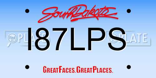 I87LPS South Dakota License Plate