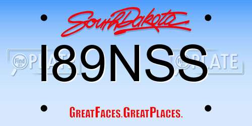 I89NSS South Dakota License Plate