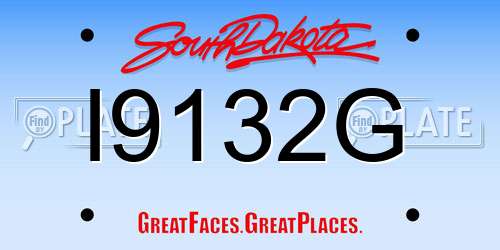 I9132G South Dakota License Plate