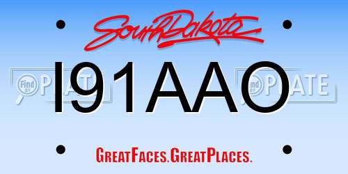 I91AAO South Dakota License Plate