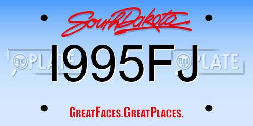I995FJ South Dakota License Plate