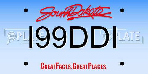 I99DDI South Dakota License Plate