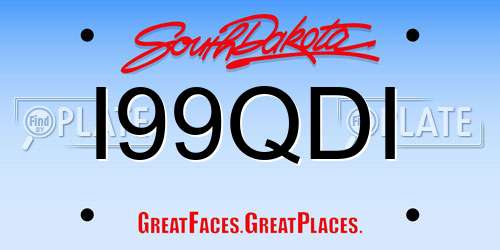 I99QDI South Dakota License Plate