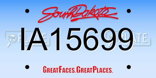 IA15699 South Dakota License Plate