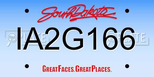 IA2G166 South Dakota License Plate